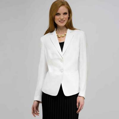 Two Button Notch Collar Jacket.