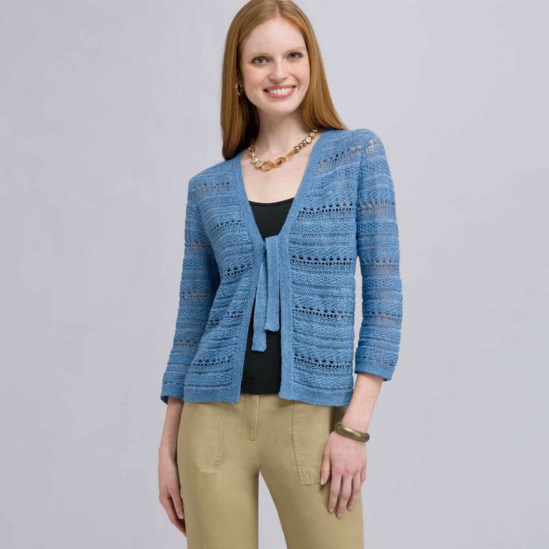 Tie Front Cardigan, , large image number 0