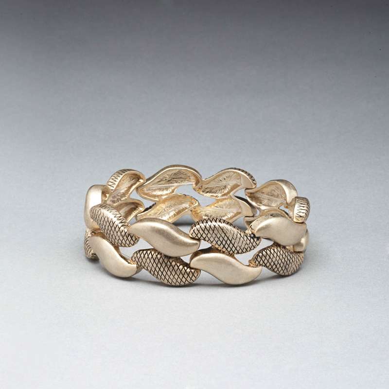 Worn Gold Stretch Bracelet, Gold, large image number 0