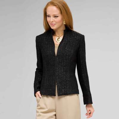 Textured Zip Front Jacket