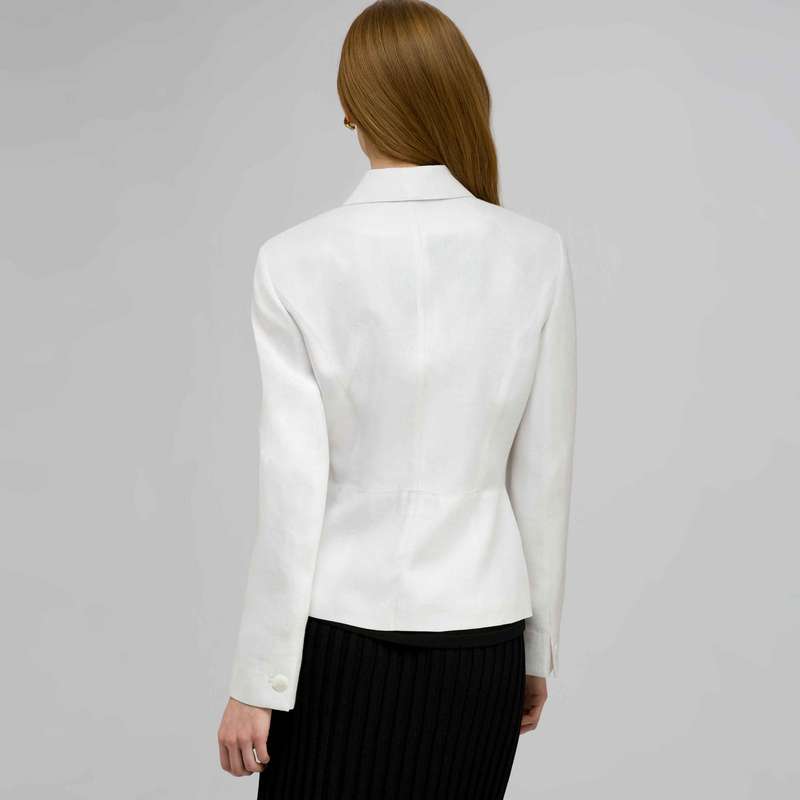 Two Button Notch Collar Jacket., White, large image number 1