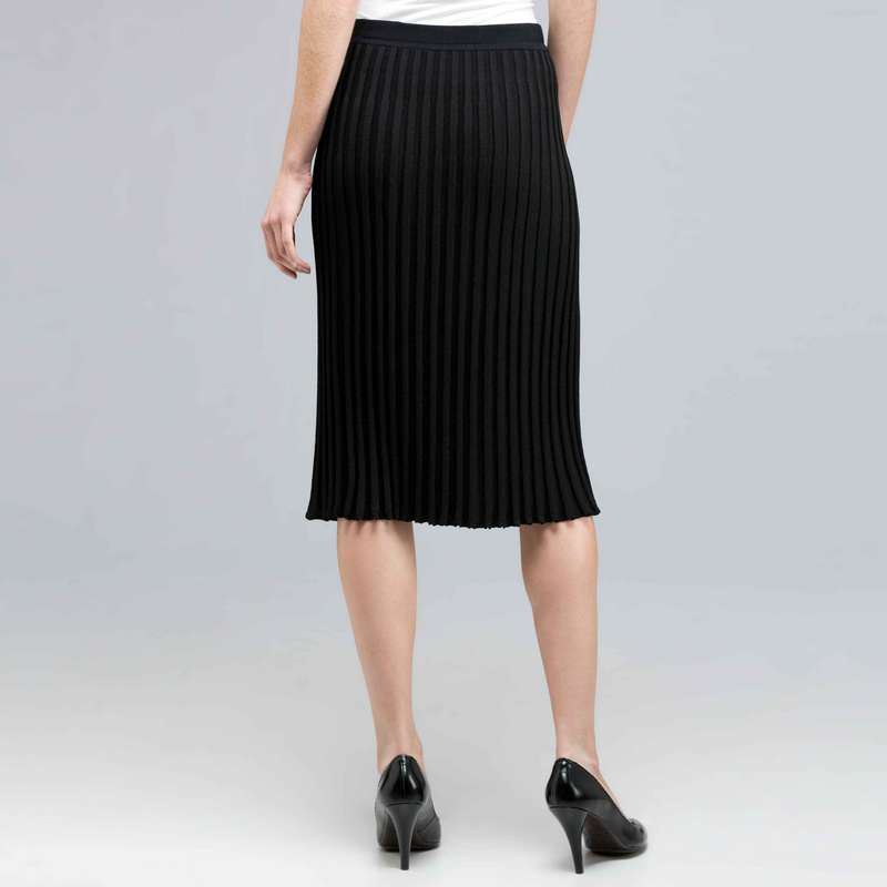 Pleated Skirt., Black, large image number 1