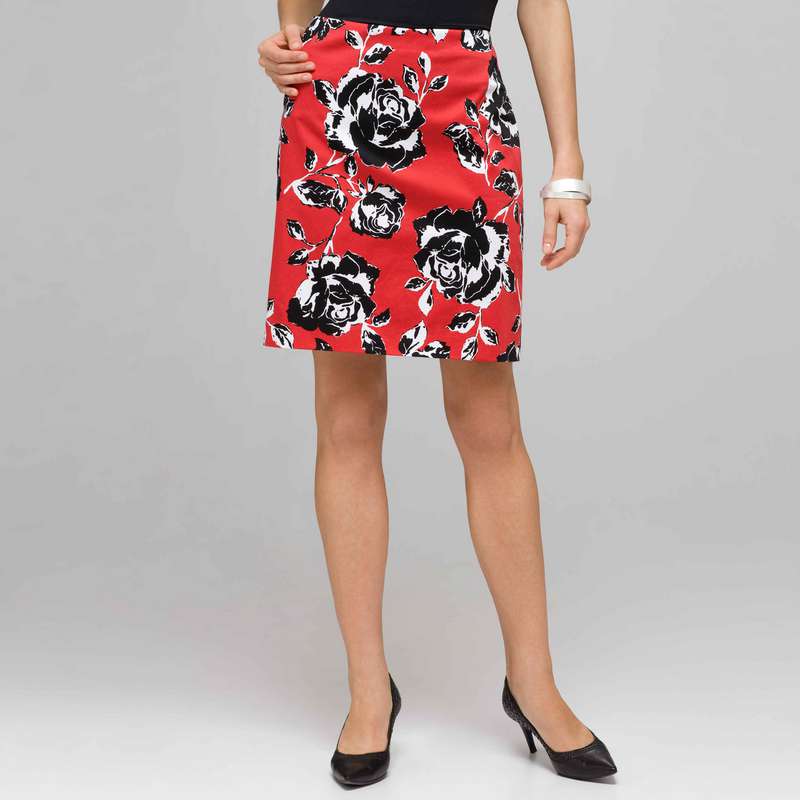 Rose Floral Skirt, Cardinal Red Multi, large image number 0