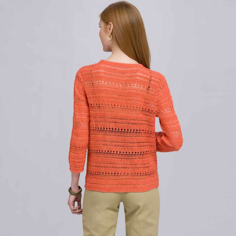 Tie Front Cardigan, Sundried Coral, large image number 1