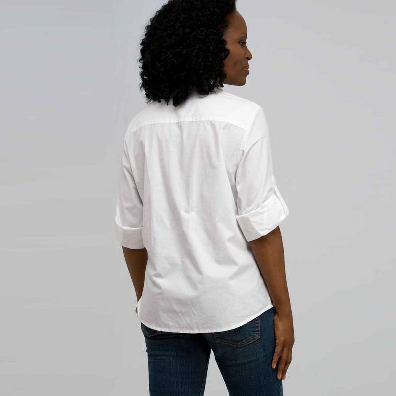 Classic Button Front Shirt, White, large image number 1