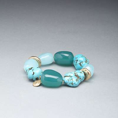 Turquoise and Gold Bracelet