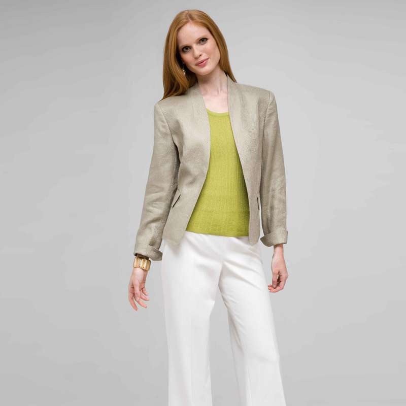 Textured 2 Pocket Jacket, Stone, large image number 0