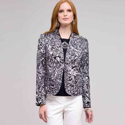 Flat Front Open Jacket