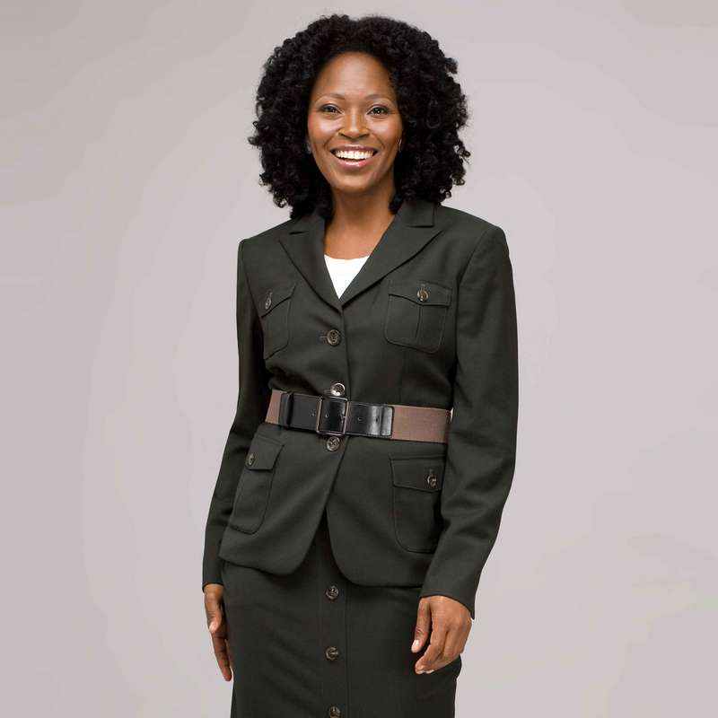 Belted Safari Jacket, Laurel, large image number 0