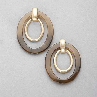 Double Hoop Clip On Earring